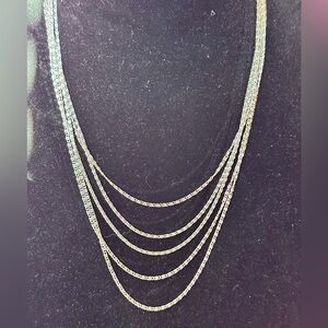 Vintage Fashion Silver Layered Necklace